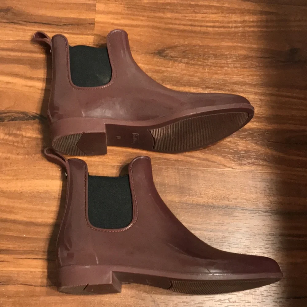 Sam Edelman plum purple Chelsea-style rain boots size 10 - non-leather